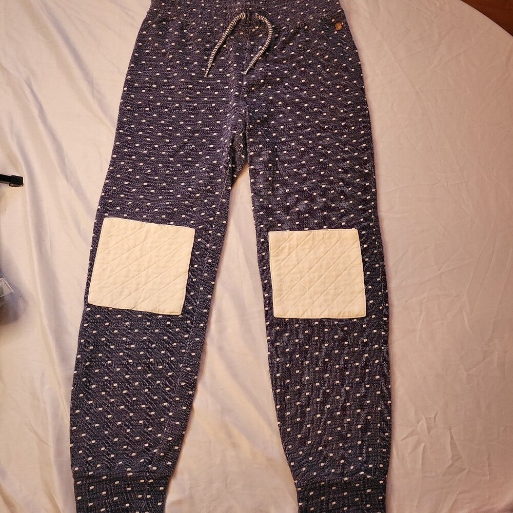 Matilda Jane 435, blue polka dot joggers, EUC, could be NWOT, size 12, $22